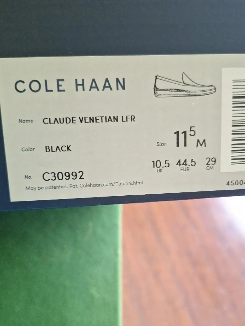 Cole Haan Black Suede Slip-On Loafers with Contrast Stitch